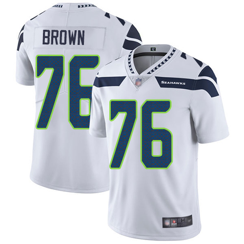 Seattle Seahawks Limited White Men Duane Brown Road Jersey NFL Football #76 Vapor Untouchable->women nfl jersey->Women Jersey